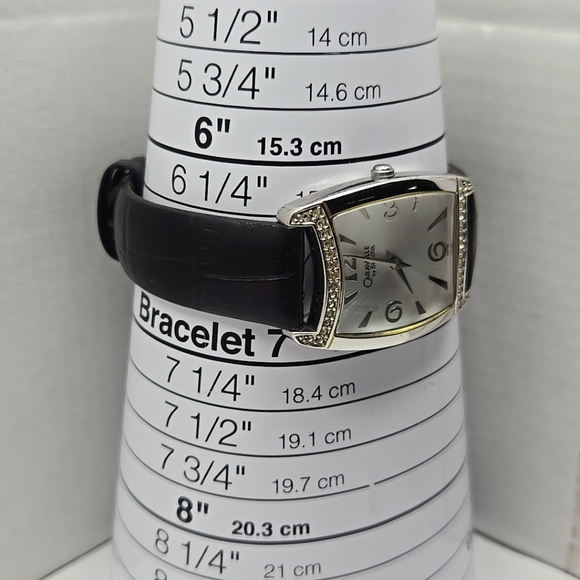 Caravelle by Bulova Womens Watch Diamond Bezel Leather Strap New Battery - Picture 6 of 11